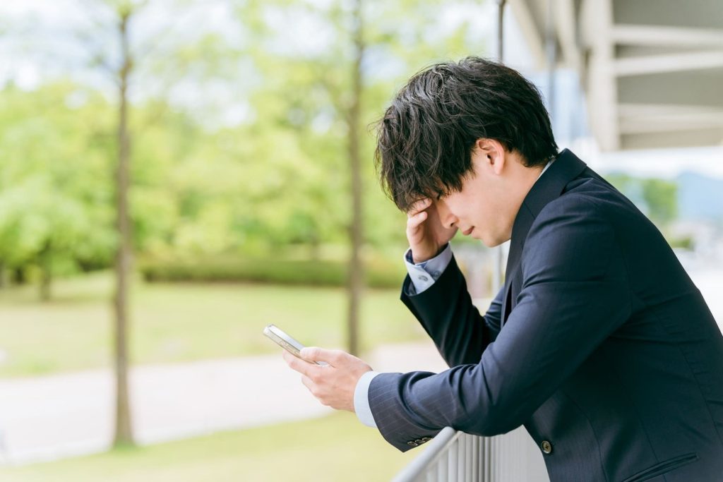 ストレス耐性が低いビジネスマン